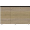 RAPID INFINITY DELUXE 3 SWING DOOR CUPBOARD 1200 X 450 X 730MM NATURAL OAK LAMINATE BLACK RIGID EDGING