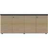 RAPID INFINITY DELUXE 4 SWING DOOR CUPBOARD 1800 X 450 X 730MM NATURAL OAK LAMINATE BLACK RIGID EDGING
