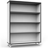 RAPID INFINITY DELUXE BOOKCASE 1200 X 900 X 315MM NATURAL WHITE LAMINATE BLACK EDGING