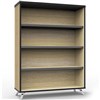 RAPID INFINITY DELUXE BOOKCASE 1200 X 900 X 315MM NATURAL OAK LAMINATE BLACK EDGING