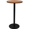 RAPIDLINE DRY BAR TABLE 600 X 1050MM CHERRY COLOURED TABLE TOP  BLACK POWDER COAT BASE