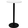 RAPIDLINE DRY BAR TABLE 600 X 1050MM NATURAL WHITE TABLE TOP  BLACK POWDER COAT BASE