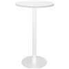 RAPIDLINE DRY BAR TABLE 600 X 1050MM NATURAL WHITE TABLE TOP  WHITE POWDER COAT BASE