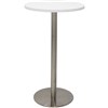 RAPIDLINE DRY BAR TABLE 600 X 1050MM NATURAL WHITE TABLE TOP  STAINLESS STEEL BASE