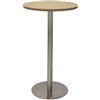 RAPIDLINE DRY BAR TABLE 600 X 1050MM NATURAL OAK TABLE TOP  STAINLESS STEEL BASE