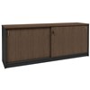 OM PREMIER SLIDING DOOR CREDENZA 1800 X 450 X 720MM REGAL WALNUTCHARCOAL