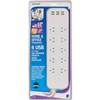 JACKSON POWERBOARD SURGE PROTECTED 10 OUTLET SWITCHED 6 USB OUTLETS 1M WHITE