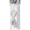 JACKSON POWERBOARD SURGE PROTECTED 6 OUTLET SWITCHED 5M WHITE
