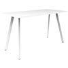 RAPIDLINE ETERNITY HIGH BAR TABLE 1500 X 750MM NATURAL WHITE  WHITE SATIN