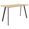 RAPIDLINE ETERNITY HIGH BAR TABLE 1500 X 750MM NATURAL OAK  BLACK