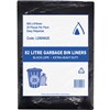 HUHTAMAKI EXTRA HEAVY DUTY LDPE BIN LINER 82 LITRE 950 X 810MM BLACK PACK 25