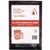 HUHTAMAKI HEAVY DUTY LDPE BIN LINER 82 LITRE 950 X 810MM BLACK PACK 25
