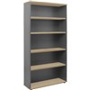 RAPID WORKER BOOKCASE 4 SHELF 900 X 315 X 1800MM OAKIRONSTONE