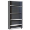 RAPID WORKER BOOKCASE 4 SHELF 900 X 315 X 1800MM WHITEIRONSTONE