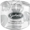 SORBENT PROFESSIONAL LUXURY TOILET TISSUE 3 PLY 225 SHEETS CARTON 48