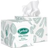SORBENT PROFESSIONAL SILKY WHITE FACIAL TISSUE 2 PLY 90 SHEETS CUBE CARTON 24