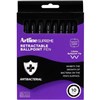 ARTLINE SUPREME ANTIMICROBIAL RETRACTABLE BALLPOINT PEN 10MM BLACK PACK 10