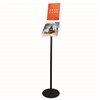 DEFLECTO BROCHURE DISPLAY STAND WITH SIGN HOLDER A4 CLEARBLACK
