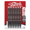 SHARPIE SGEL RETRACTABLE GEL INK PEN 07MM BLACK PACK 8