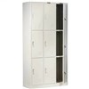 METAL LOCKER 9 DOOR 3 ROW WITH CAM LOCK 900 X 390 X 1800 GREY