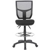 YS DESIGN HALO DRAFTING CHAIR WITH DRAFTING RING KIT HIGH MESH BACK BLACK