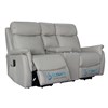 RAPIDLINE HOME ELEVATE ASCOT LOVE SEAT DUAL MOTOR MEDIUM LEATHER TAUPE