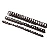 FELLOWES PLASTIC BINDING COMBS ROUND 21 LOOP 10MM A4 BLACK PACK 100
