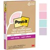 POSTIT 4621R4SSNRP SUPER STICKY NOTES 101 X 152MM RECYCLED LINED WANDERLUST PASTELS PACK 4