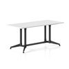 RAPIDLINE TYPHOON MEETING AND BOARDROOM TABLE RECTANGLE 1800 X 900MM NATURAL WHITE TOP AND BLACK PC ALL OVER FRAME