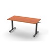 RAPIDLINE BOOST HEIGHT ADJUST FLIP TOP TABLE 1500 X 750 X 725MM CHERRY TOP AND BLACK PC FRAME