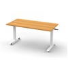 RAPIDLINE BOOST HEIGHT ADJUST FLIP TOP TABLE 1800 X 750 X 725MM BEECH TOP AND WHITE PC FRAME