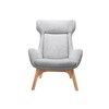 RAPIDLINE CALYPSO WING BACK LOUNGE CHAIR 800MM X 800MM X 1080MM LIGHT GREY