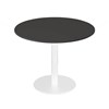 RAPIDLINE ESTILLO ROUND TABLE DISC BASE 1200 X 755MM BLACK TOP AND WHITE PC