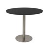 RAPIDLINE ESTILLO ROUND TABLE DISC BASE 900 X 755MM BLACK TOP AND STAINLESS STEEL