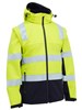 BISLEY HIVIS 2TONE 3 IN 1 SOFT SHELL JACKET WITH REFLECTIVE TAPE  YELLOWNAVY  SIZE MEDIUM