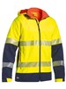 BISLEY 2TONE HIVIS RIPSTOP SOFT SHELL JACKET WITH TAPE  YELLOWNAVY  EXTRA SMALL