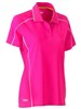 BISLEY WOMENS COOL MESH POLO WITH REFLECTIVE PIPING  PINK  SIZE 8