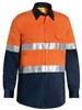 BISLEY BS6696T HIVIS LIGHTWEIGHT COTTON DRILL SHIRT WITH REFLECTIVE TAPE  ORANGENAVY  SIZE 5XL