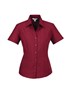 BIZ COLLECTION LADIES PLAIN OASIS SHORT SLEEVE SHIRT  CHERRY  SIZE 18