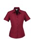 BIZ COLLECTION LADIES PLAIN OASIS SHORT SLEEVE SHIRT  CHERRY  SIZE 8