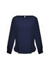 BIZ COLLECTION LADIES BOATNECK BLOUSE  MIDNIGHT BLUE  SIZE 18
