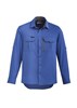 SYZMIK MENS OUTDOOR RIPSTOP LONG SLEEVE SHIRT  BLUE  SIZE LARGE