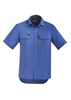 SYZMIK MENS OUTDOOR RIPSTOP SHORT SLEEVE SHIRT  BLUE  SIZE XL