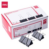 DELI FOLDBACK CLIP 51MM BLACK BOX 12