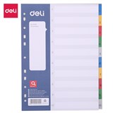 DELI DIVIDERS A4 110 TAB ASSORTED COLOURS
