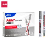 DELI PAINT MARKER BULLET 2MM SILVER BOX 12