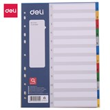 DELI A4 DIVIDERS 112 TAB ASSORTED COLOURS