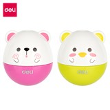 DELI PENCIL SHARPENER 1HOLE CHARACTER WITH CANISTER ASSORTED COLOURS