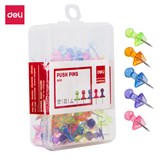 DELI MAP PINS ASSORTED COLOURS BOX 100