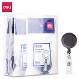 DELI ID RETRACTABLE ID CARD BADGE HOLDER REEL BLACK EACH